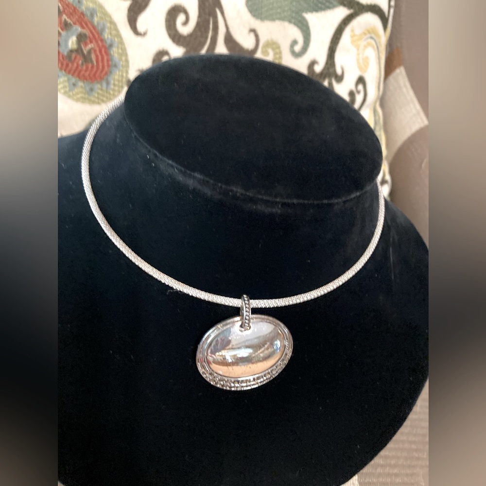 Medallion pendant on a snake choker